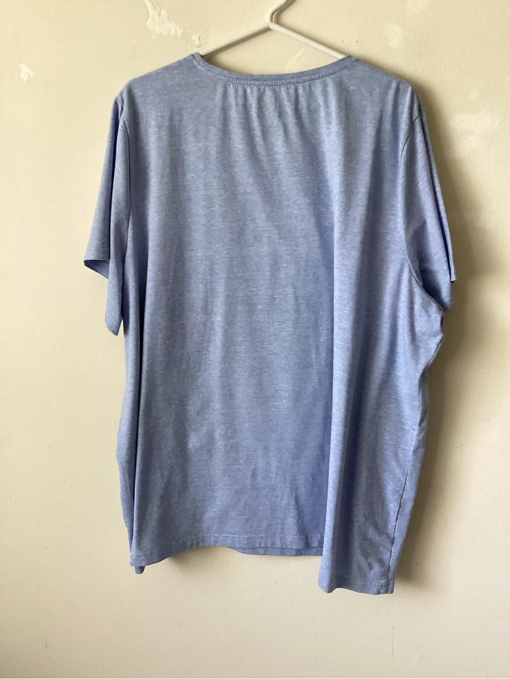 croft & barrow Heather Light Blue Short Sleeve Crew Neck Tee for women. - Picture 2 of 3